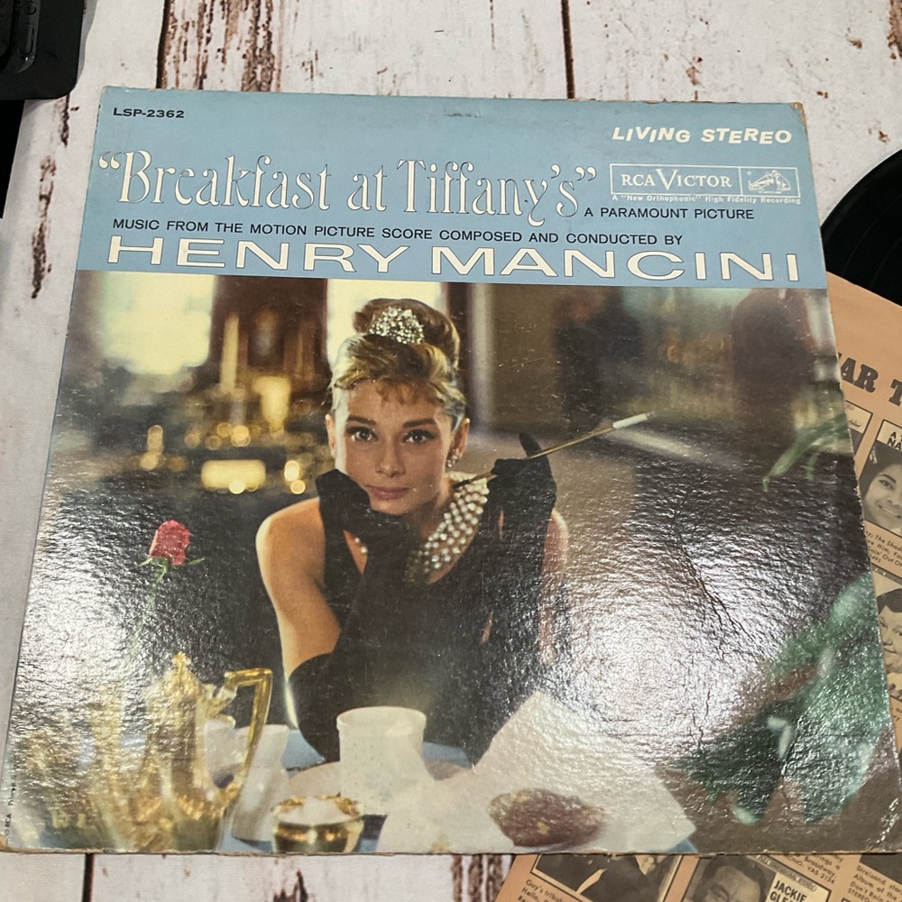 VINTAGE 1961 RCA BREAKFAST AT TIFFANYS‎ HENRY MANCINI VINYL LP LSP 2362